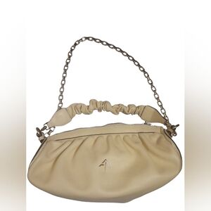 Manu Atelier  Cream Barrel Shoulder Hand Bag